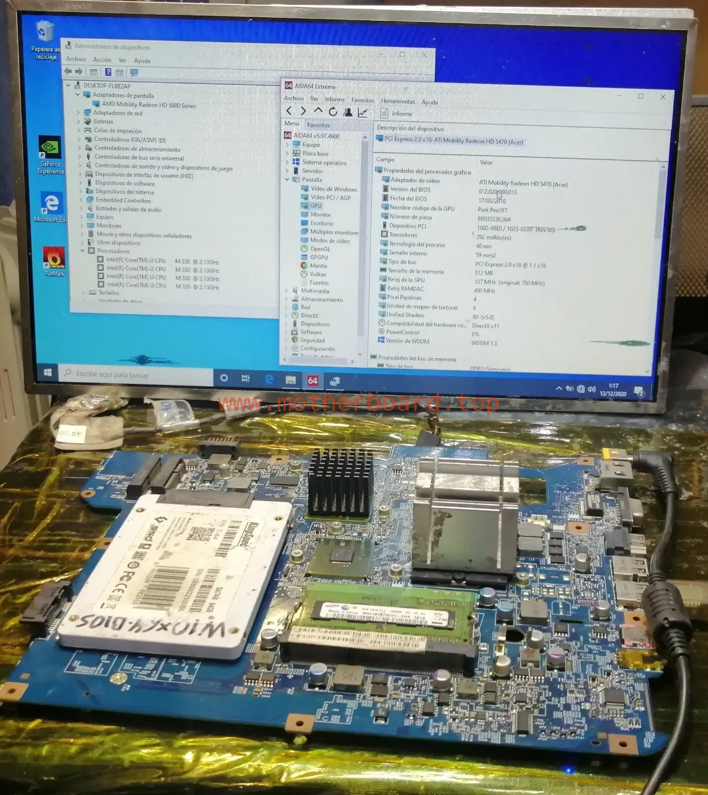 Packard Bell TJ65 TJ75 TJ76 , 48.4GH01.01M SJV50-CP 09284-1M Motherboard 3