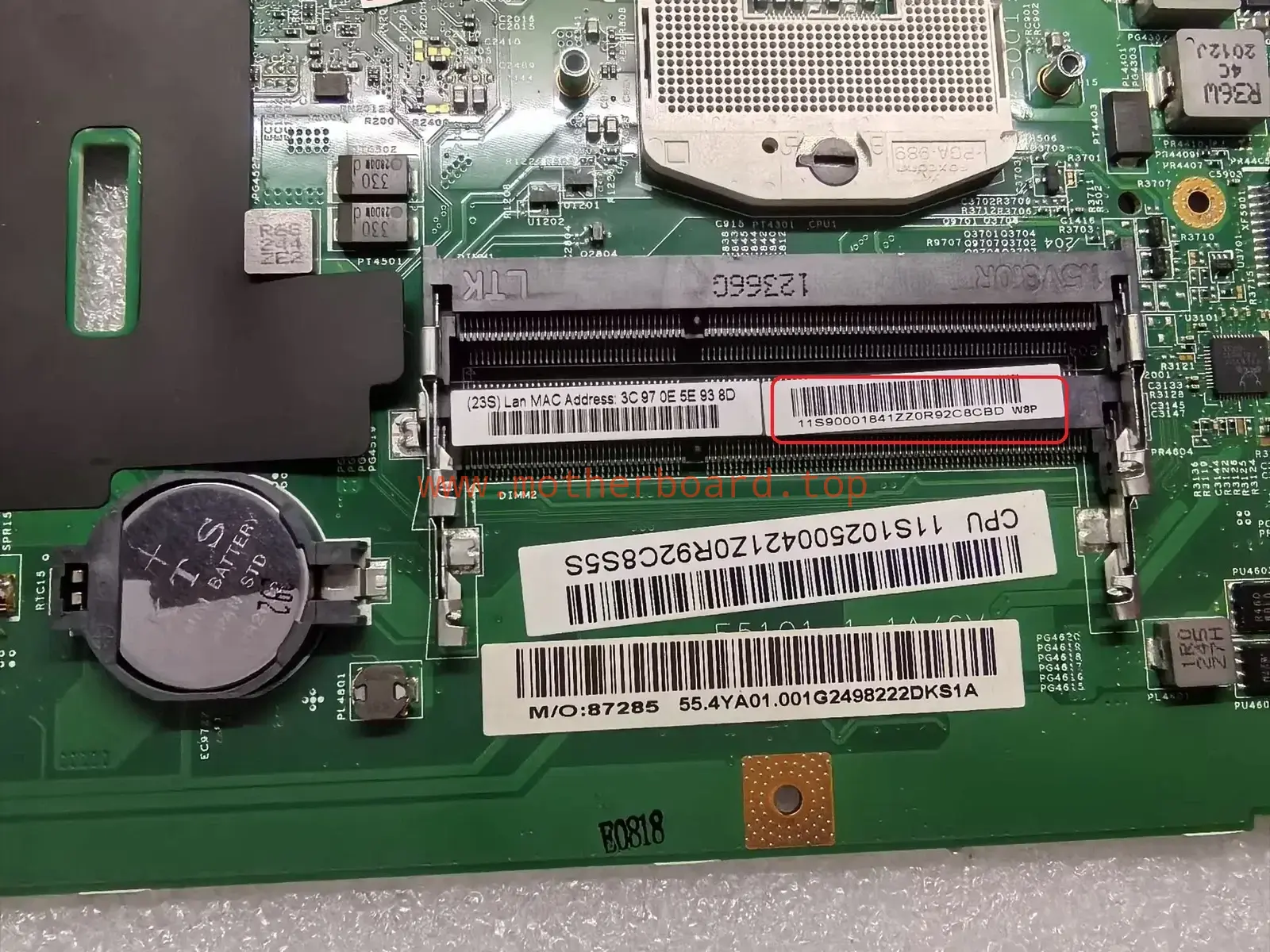For Lenovo Ideapad B590 11273-1 SLJ8C 11S90001841ZZ 90001617 Laptop Motherboard 2