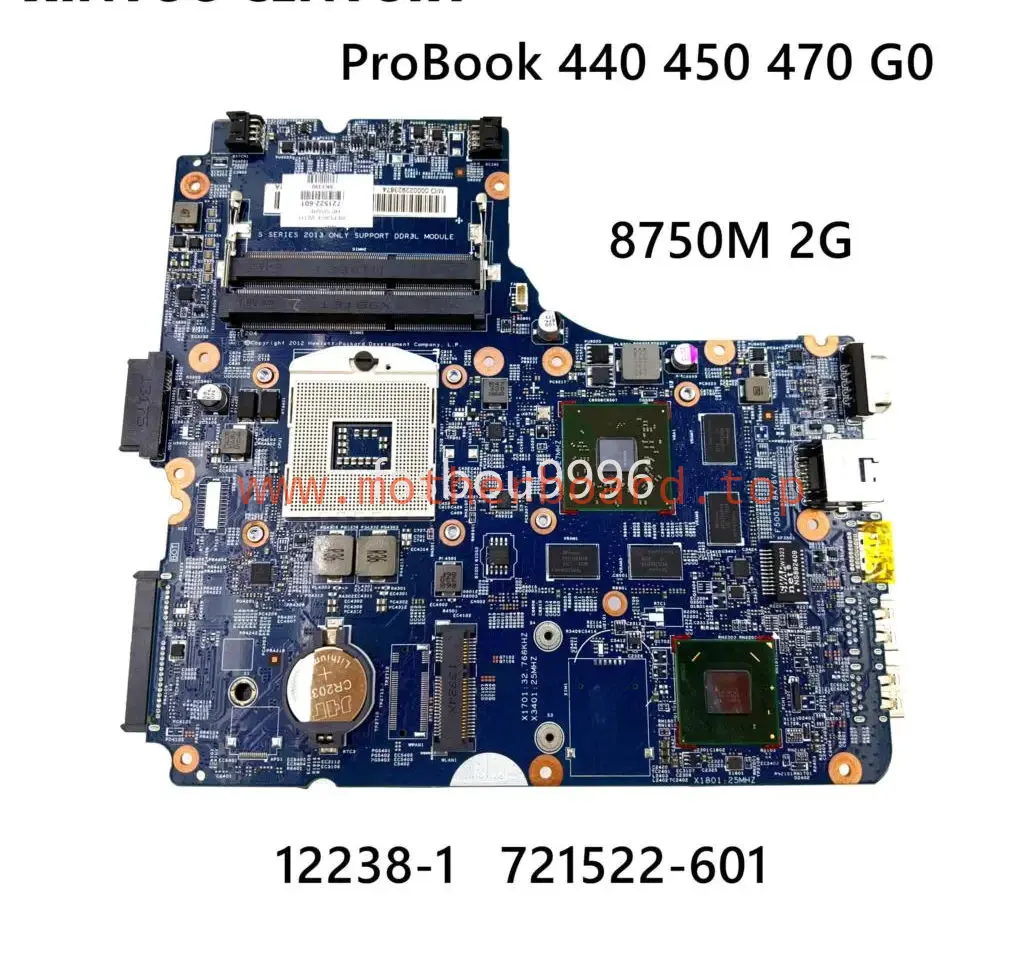 721522-001 For HP Probook 440 450 470 G0 Motherboard 12238-1 HD8750M 2GB