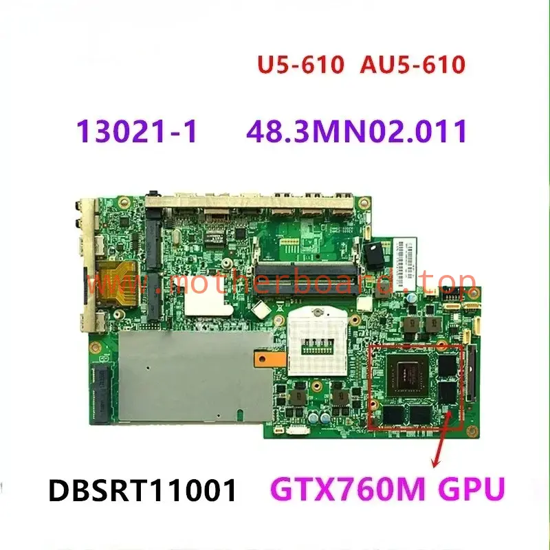 DBSRT11001 Motherboard For Acer Aspire U5-610 AU5-610 13021-1 GTX760M GPU DDR3