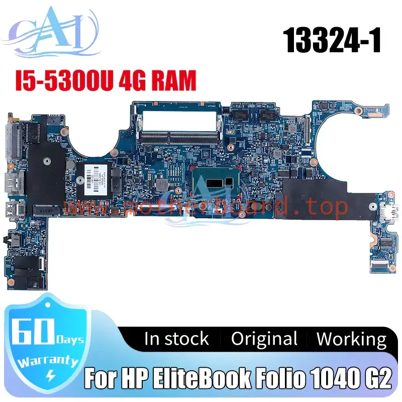 13324-1 For HP EliteBook Folio 1040 G2 Laptop Motherboard 798519-601 I5-5300U 4G
