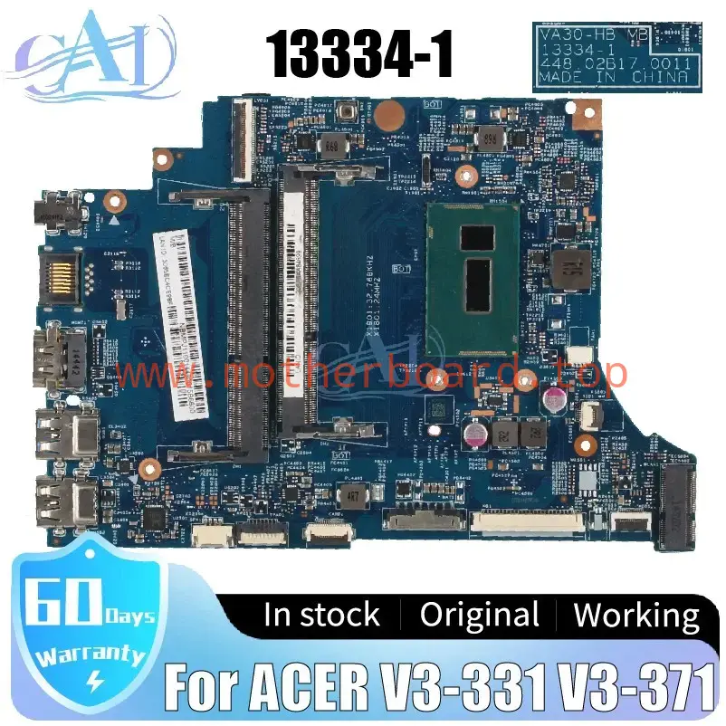13334-1 For ACER Aspire V3-331 V3-371 Laptop Motherboard NBMPJ110 3805U i3 i5 i7