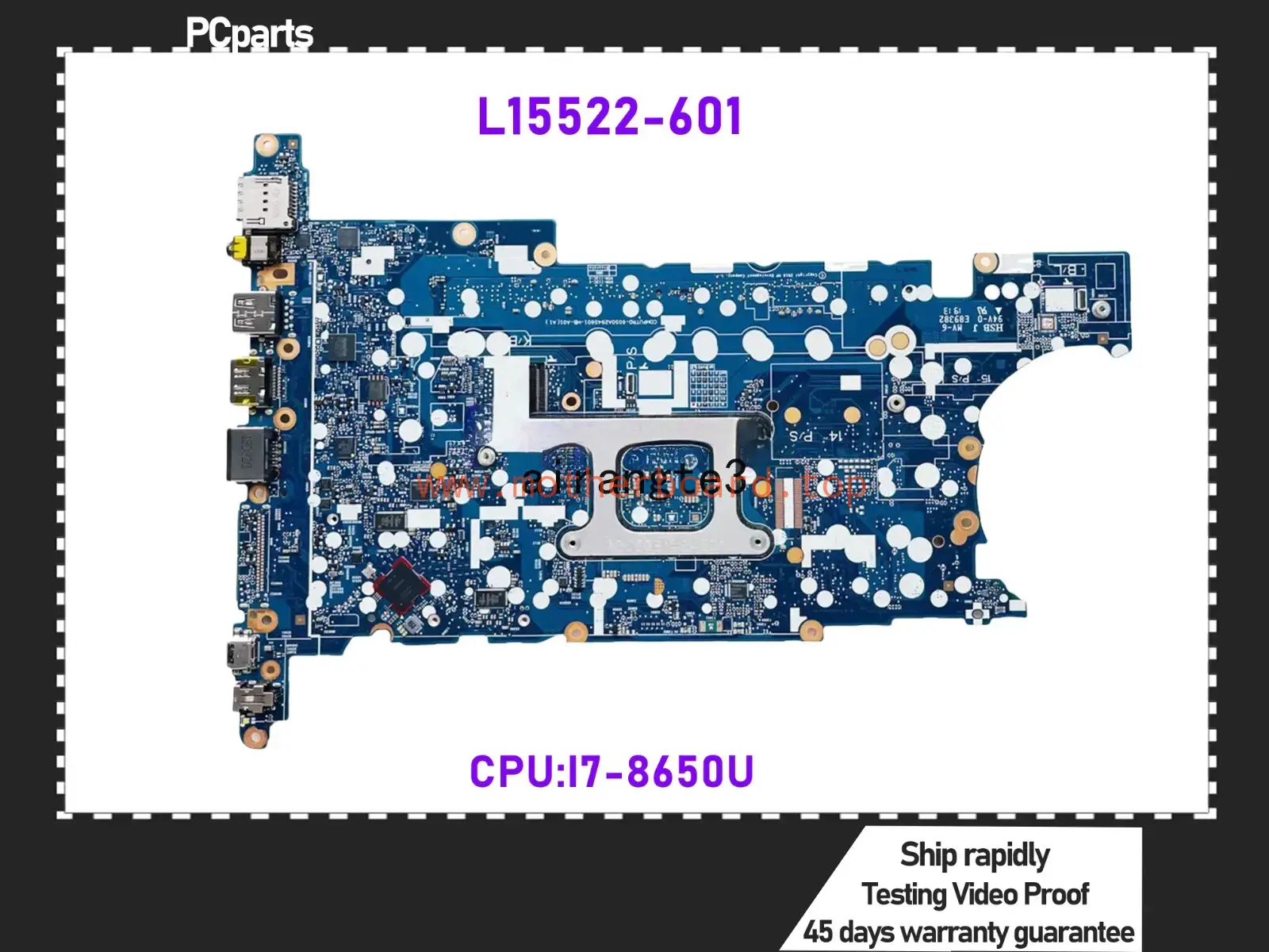 L15522-601 For HP EliteBook 840 Laptop Motherboard I7-8650U CPU DDR4 MB 3