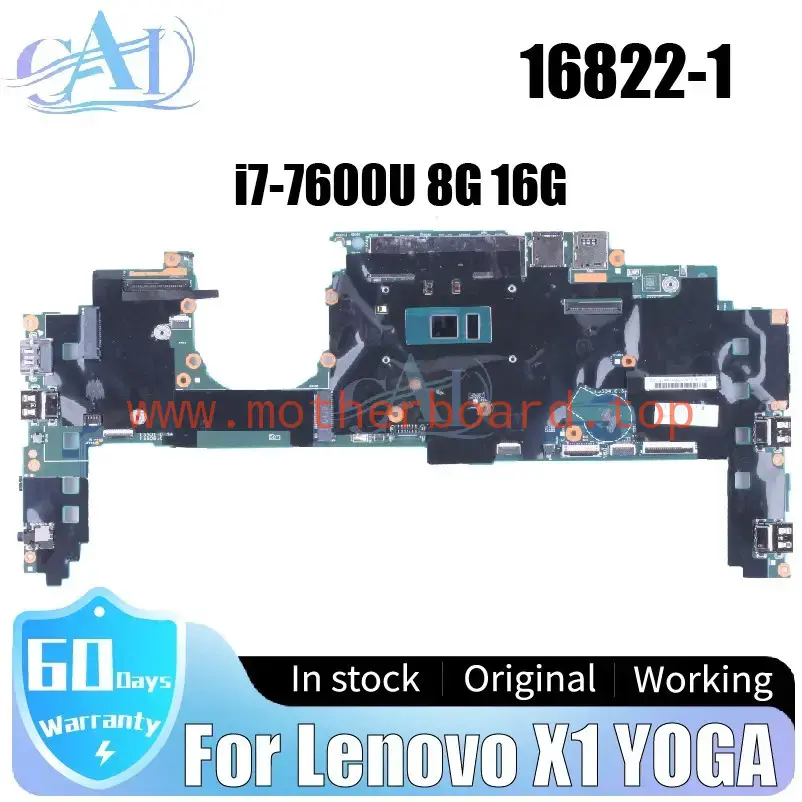 16822-1 For Lenovo Thinkpad X1 YOGA Laptop Motherboard 01AX856 01AX861 8G 16G
