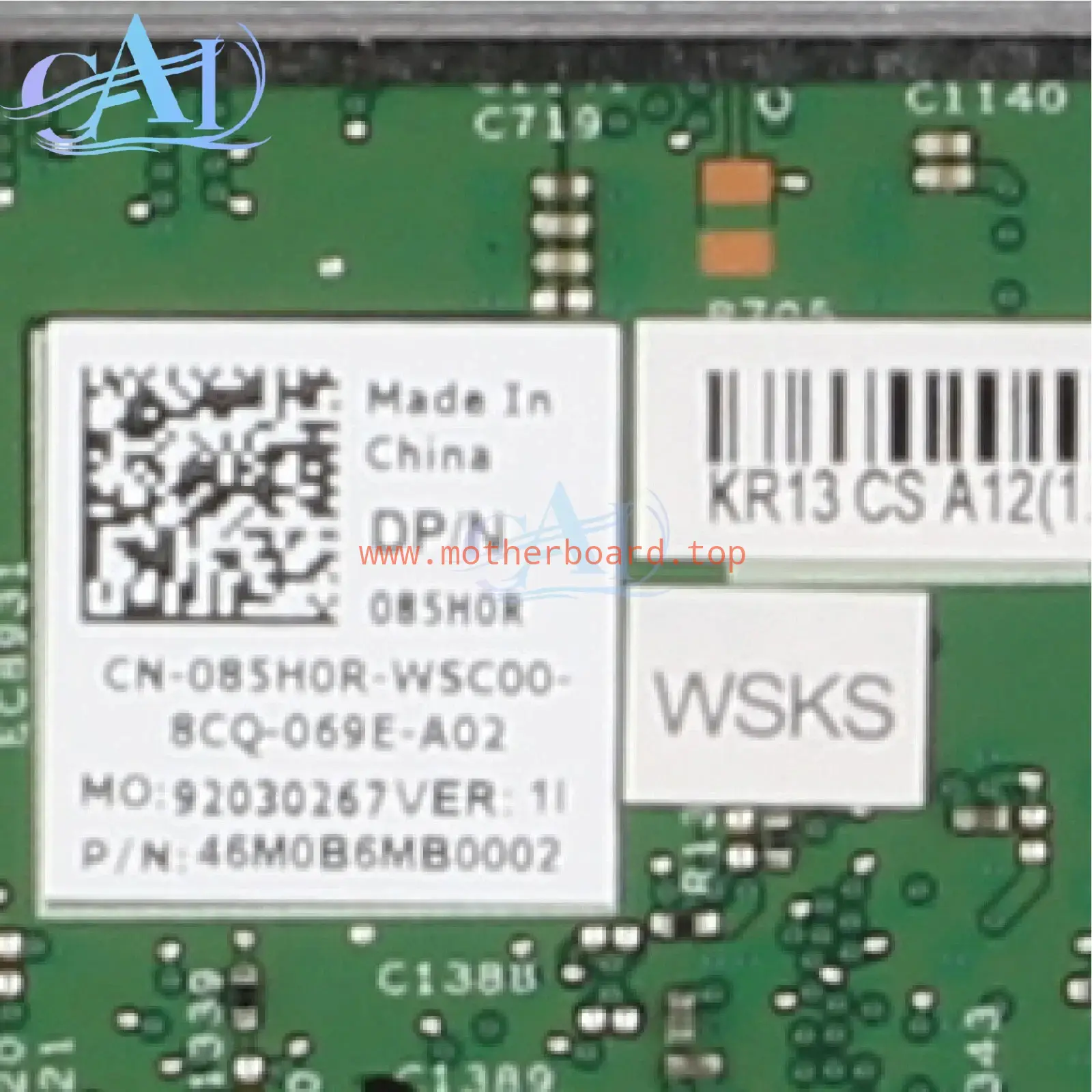 16839-1M For DELL Inspiron 13 7370 7373 Laptop Motherboard 0C2G64 i7-8550U 8GB 4