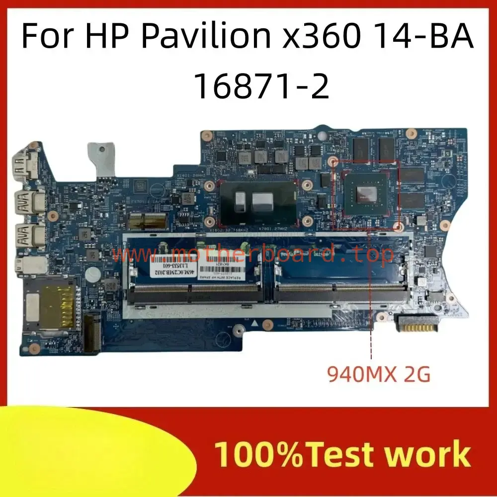 16871-2 For HP Pavilion x360 14-BA motherboard l12077-601 I3 I5-7200U I7-7500U