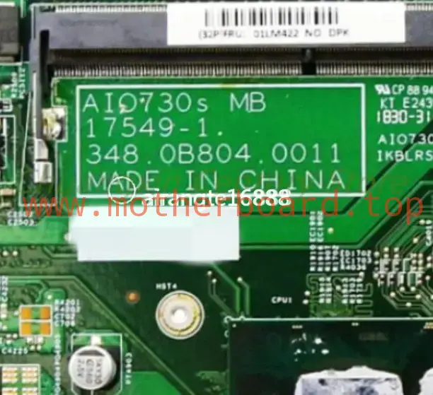 For Lenovo AIO 730S-24IKB motherboard 17549-1 w/ I5-8250U I7-8550U CPU WITH GPU 4