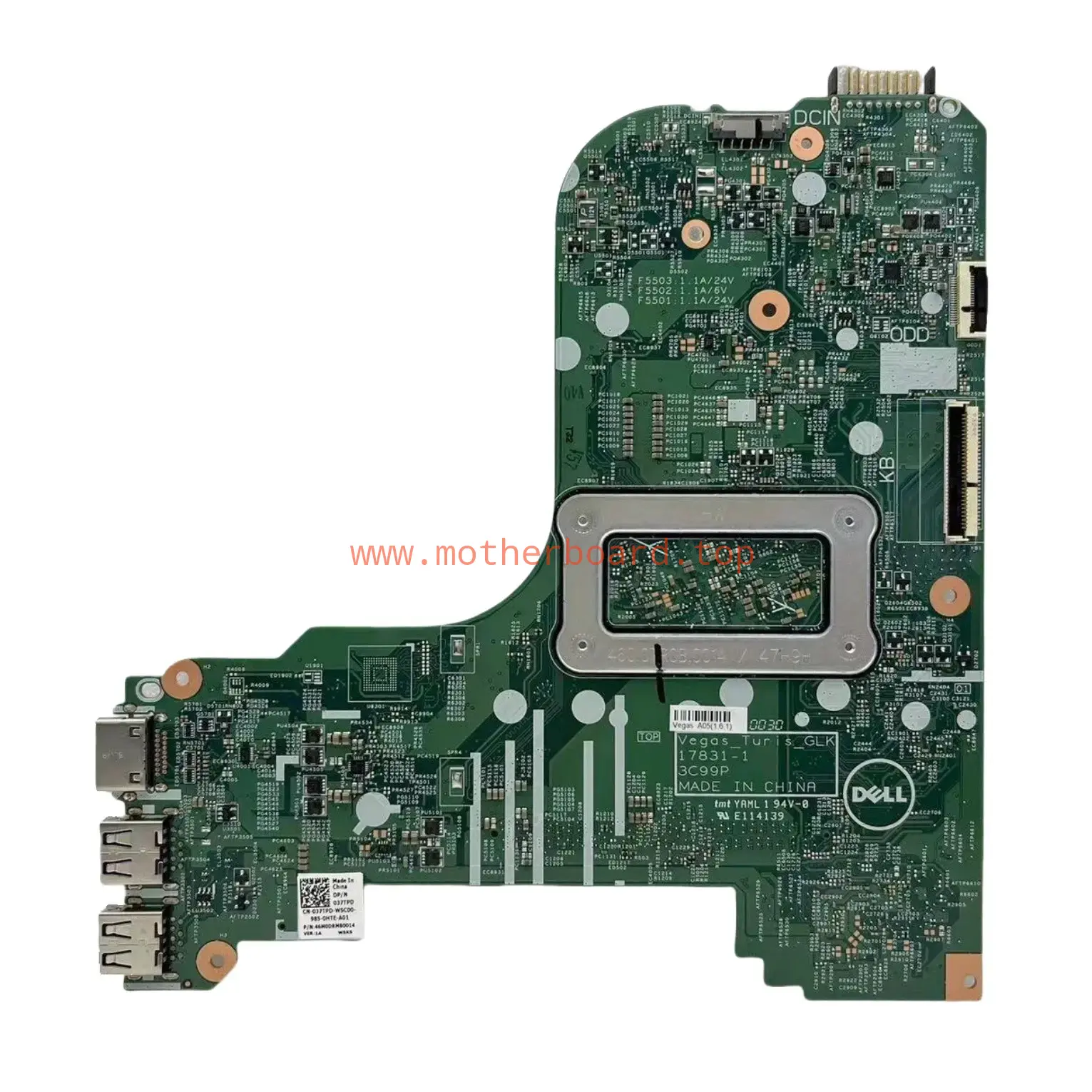 17831-1 For Dell Inspiron 15 3573 Laptop Motherboard 037TPD With Celeron N4000 2