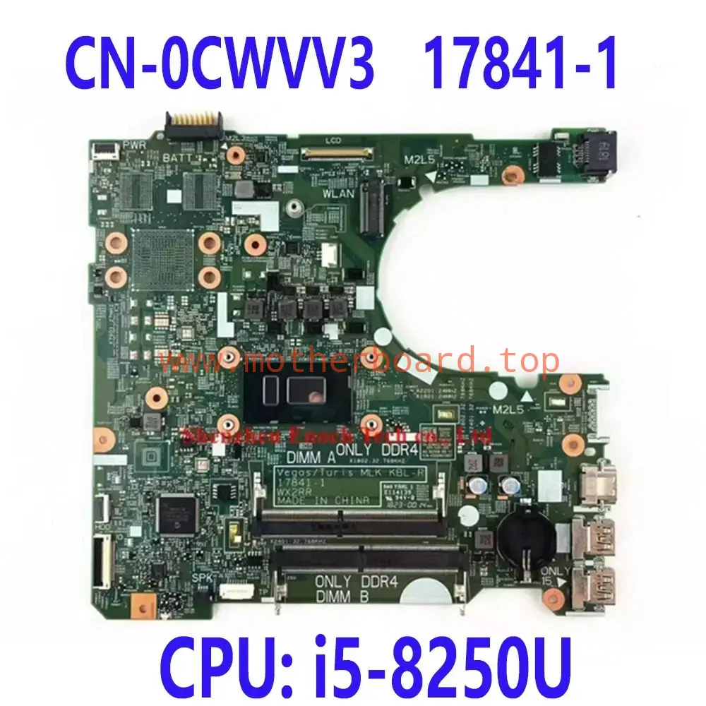 For Inspiron 3476 3576 Laptop Motherboard 17841-1 with i5-8250U CN-0CWV3 #fb
