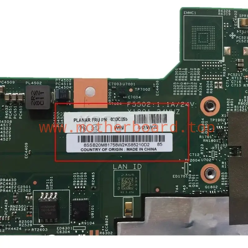 17873-1 Motherboard for Lenovo Yoga 11e motherboard with i5 7Y54 CPU 8GB RAM 2