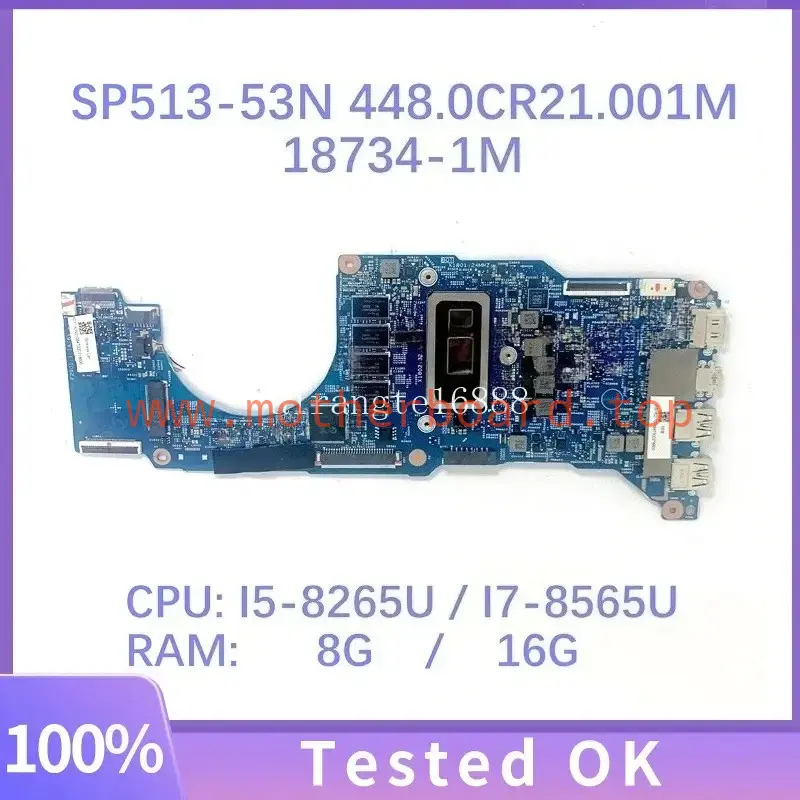 18734-1M For ACER SP513-53/53N Motherboard With I5-8265U / I7-8565U CPU 8G / 16G