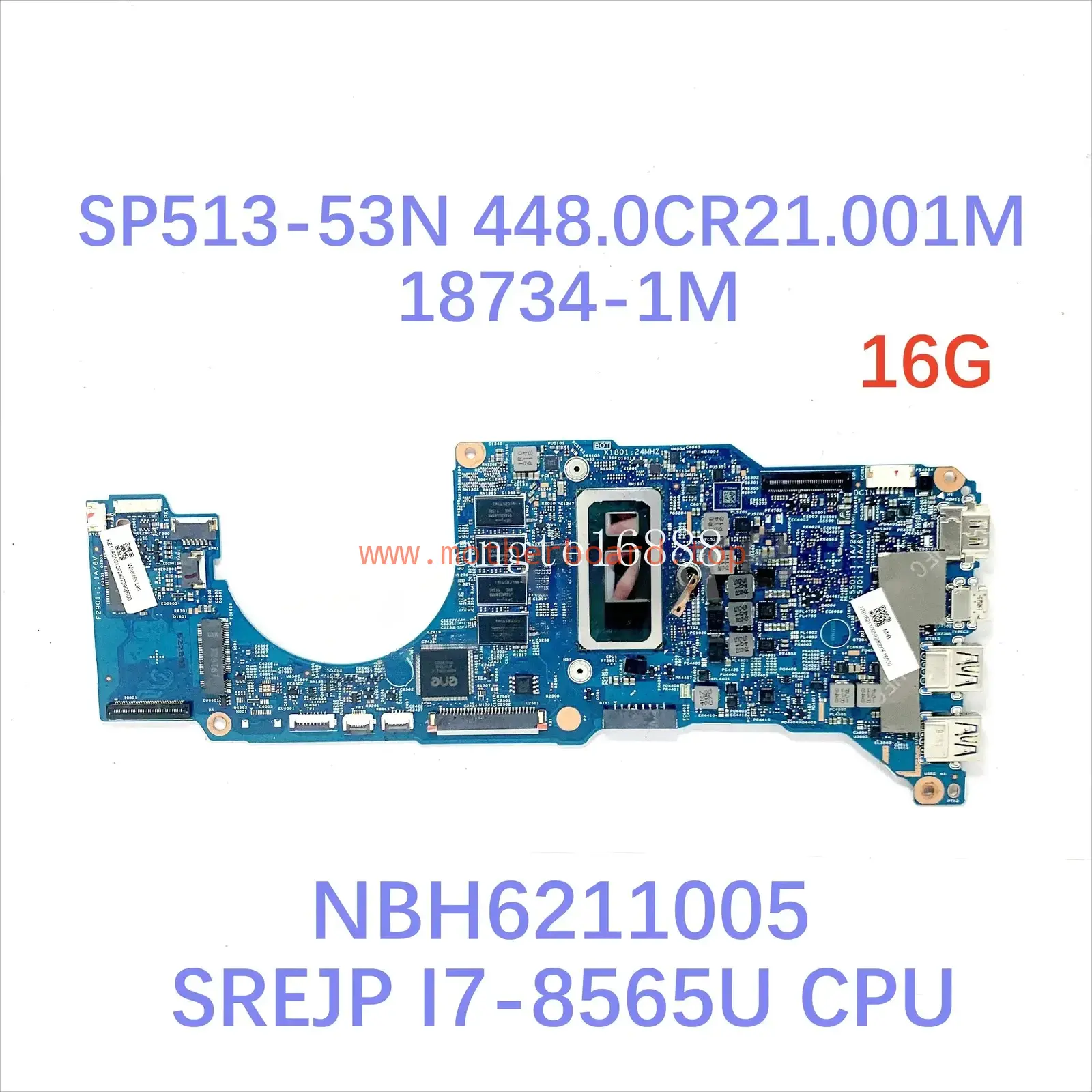 18734-1M For ACER SP513-53/53N Motherboard With I5-8265U / I7-8565U CPU 8G / 16G 4