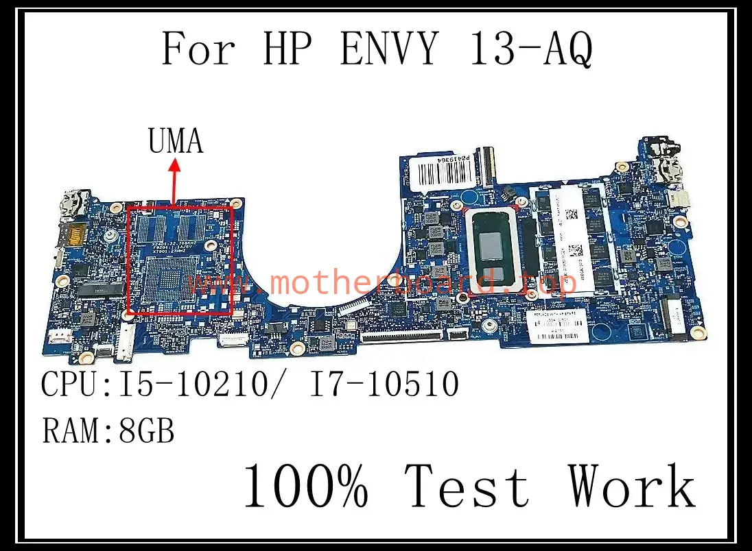 For HP ENVY 13-AQ Laptop Motherboard 18744-1 With I5-10210/ I7-10510 CPU 8GB RAM