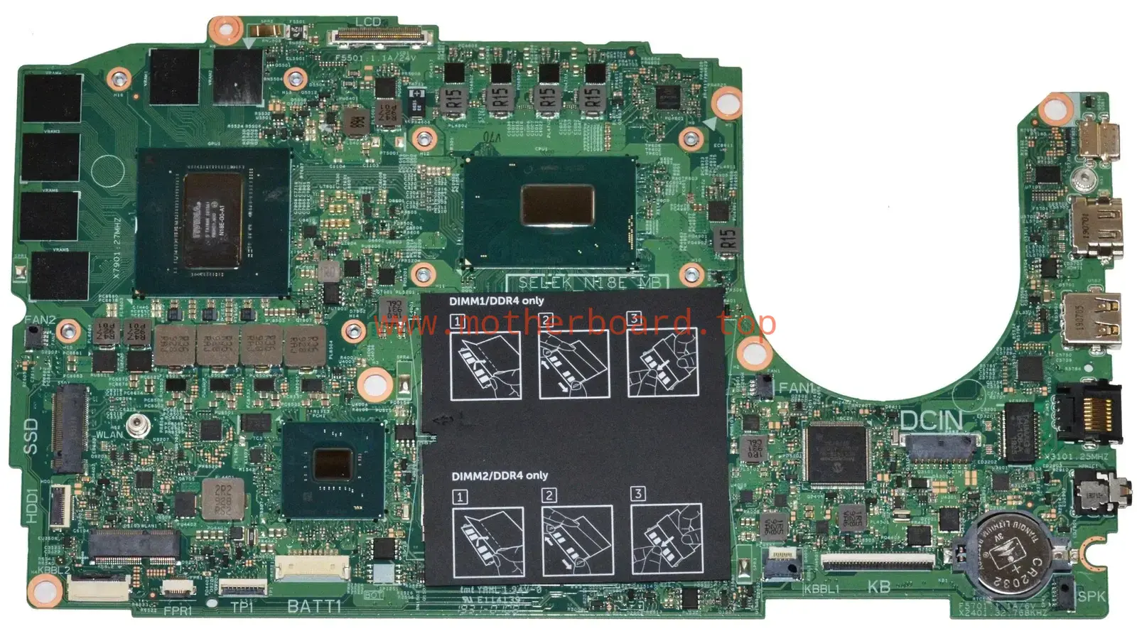 For Dell Inspiron G3 3590 laptop motherboard 18812-1 i5-9300 GTX 1660Ti XHJ4R