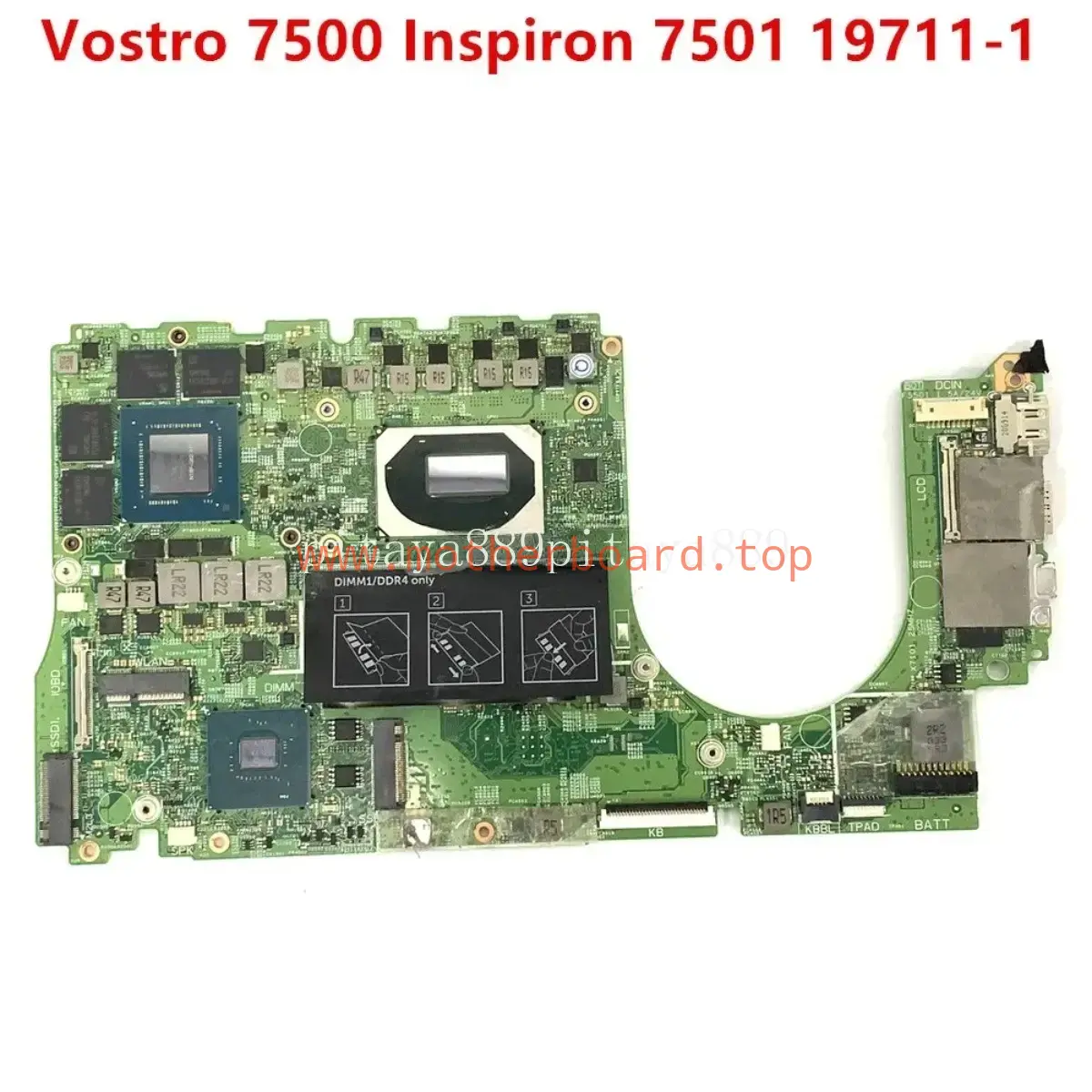 19711-1 For DELL Vostro 7500 Inspiron 7501 Motherboard CPU I5-10300H I7 GTX1650