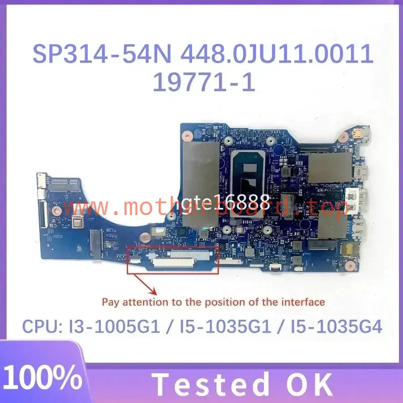19771-1 For Acer SP513-54N/54 SP314-54N/54 Laptop Motherboard I5 I7 8G 16G 2