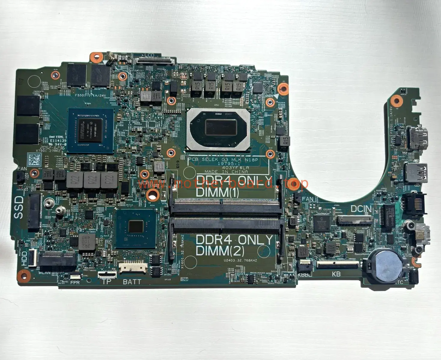 0D1G65 D1G65 19795-1 For Dell G3 3500 i7-10750H GTX1650Ti Laptop Motherboard