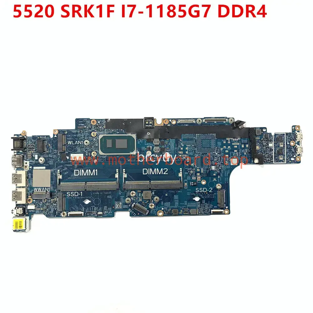 For DELL 5520 Laptop Motherboard 19819-1 CN-0G60M3 With SRK1F I7-1185G7 CPU