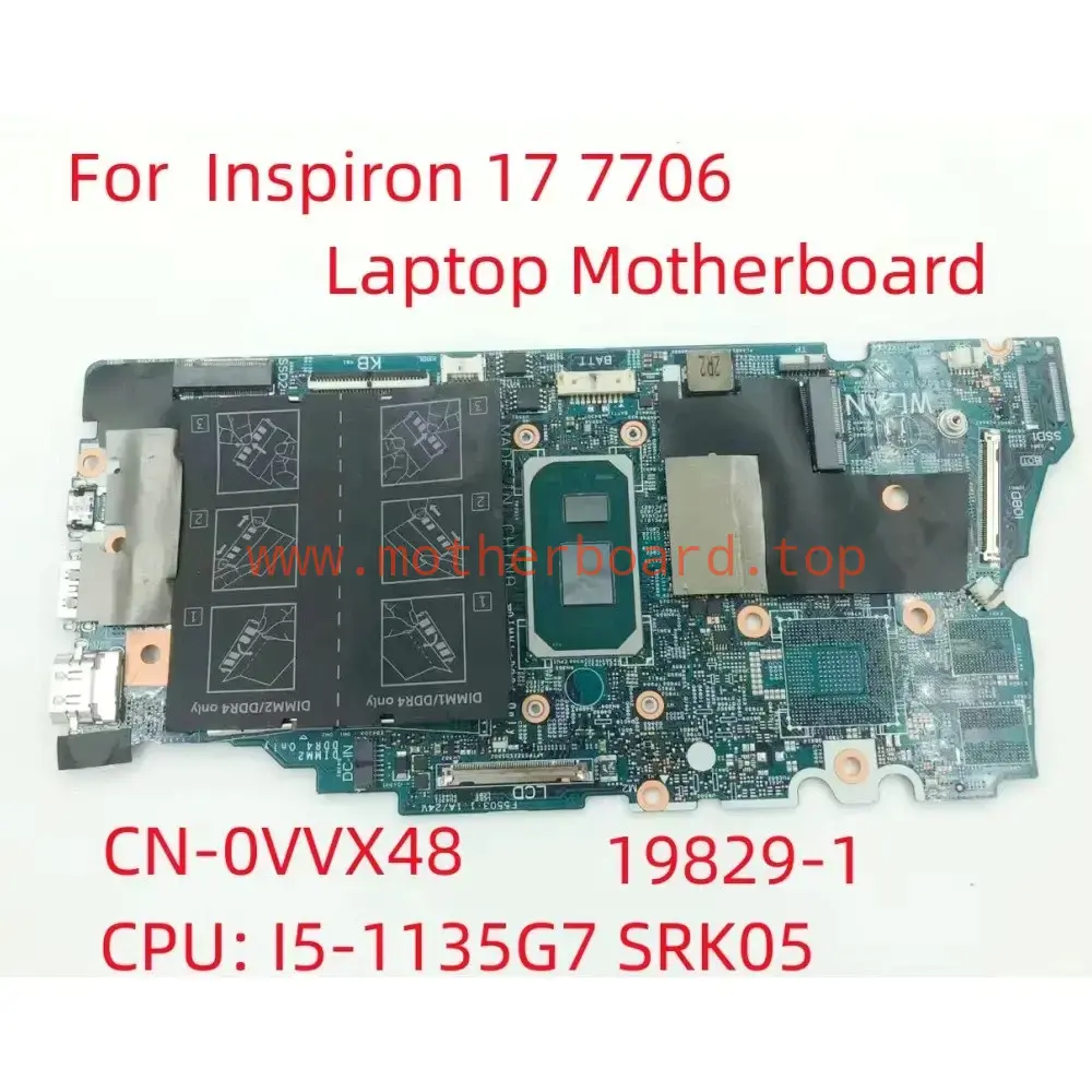 19829-1 For Dell Inspiron 17 7706 Motherboard CPU i5-1135G7 i7-1165G7 0VVX48
