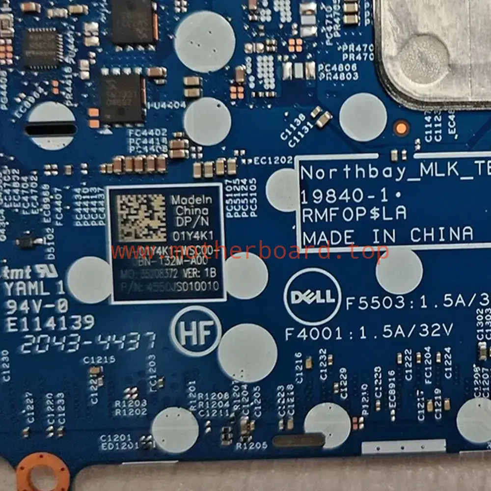 For Dell Latitude 5310 i5-10310U Laptop Motherboard 19840-1 01Y4K1 1Y4K1 3