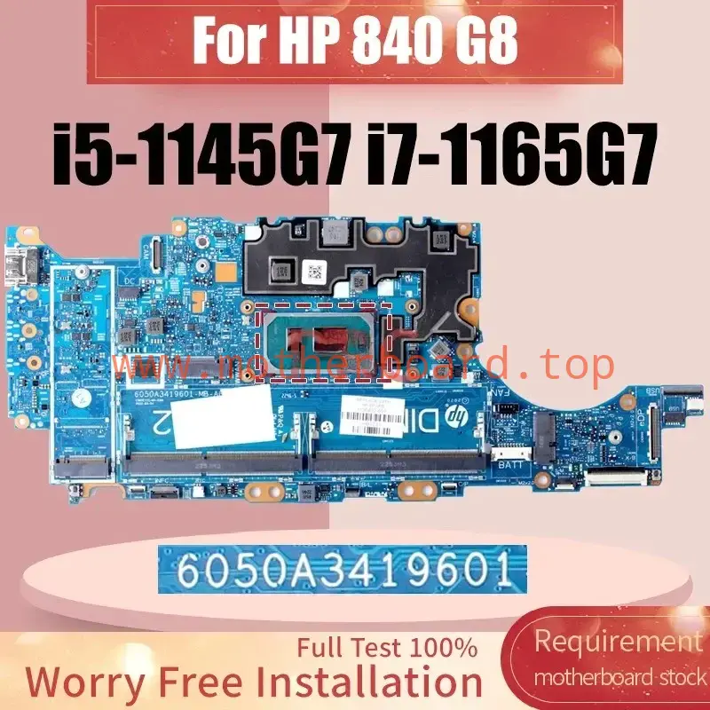 For HP 840 G8 830 G8 Motherboard 6050A3419601 i5-1145G7 i7-1165G7 N19883-601