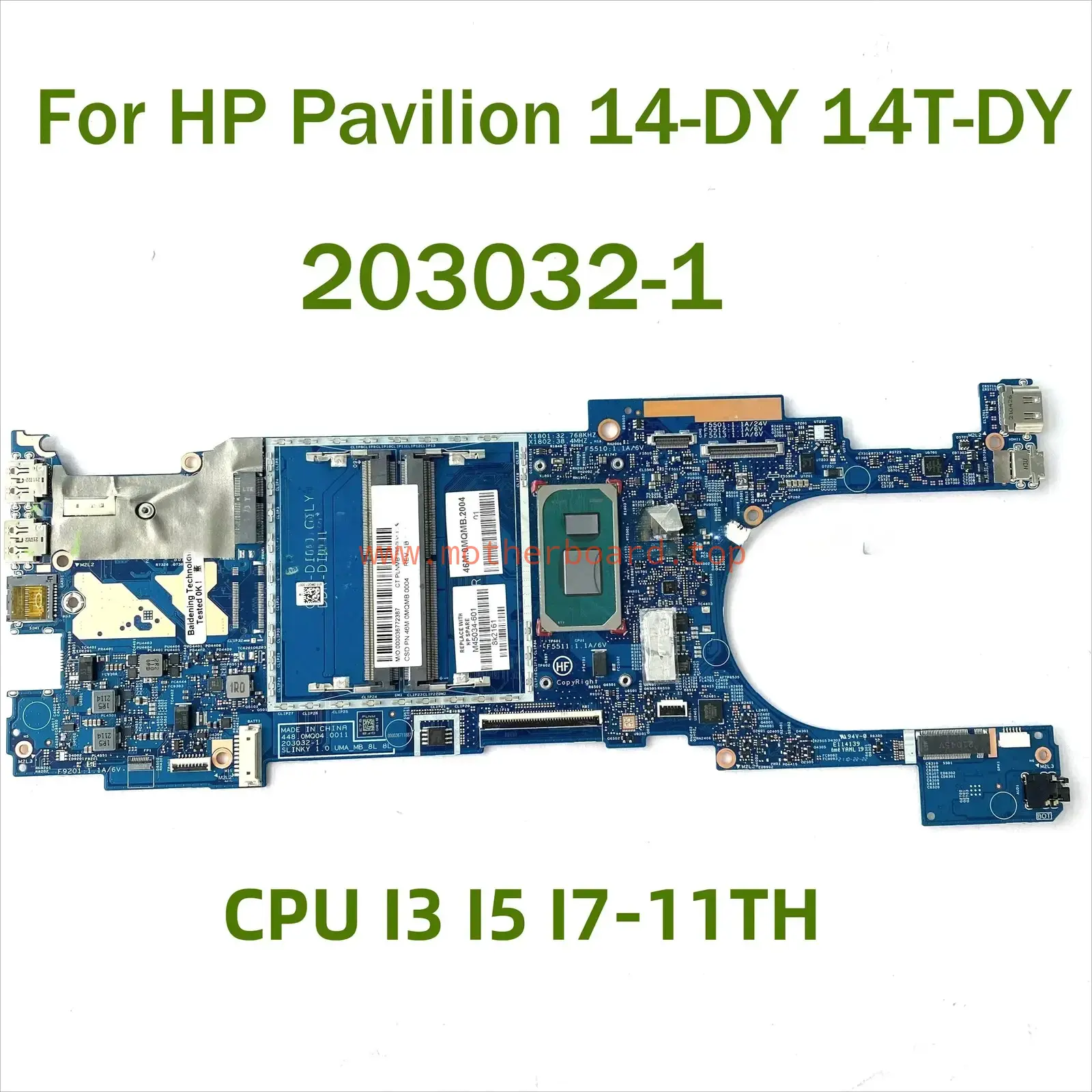 203032-1 motherboard for HP Pavilion 14-DY 14T-DY Laptop I3 I5 I7-11th 100% Test