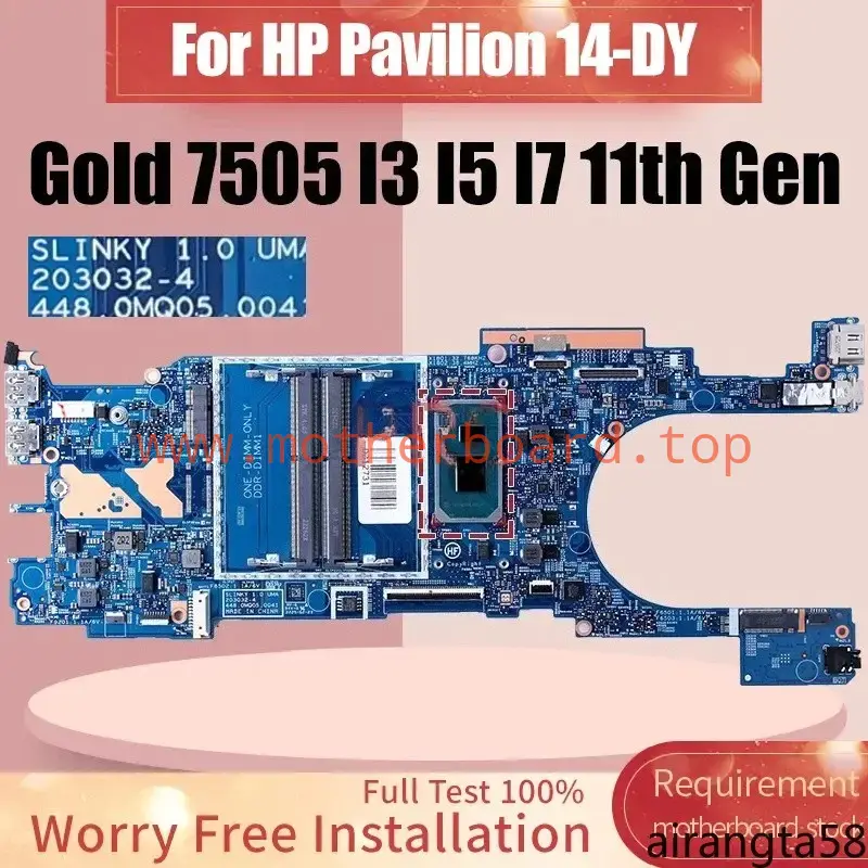 203032-4 For HP Pavilion 14-DY Motherboard Gold 7505 I3 I5 I7 11th M74958-601