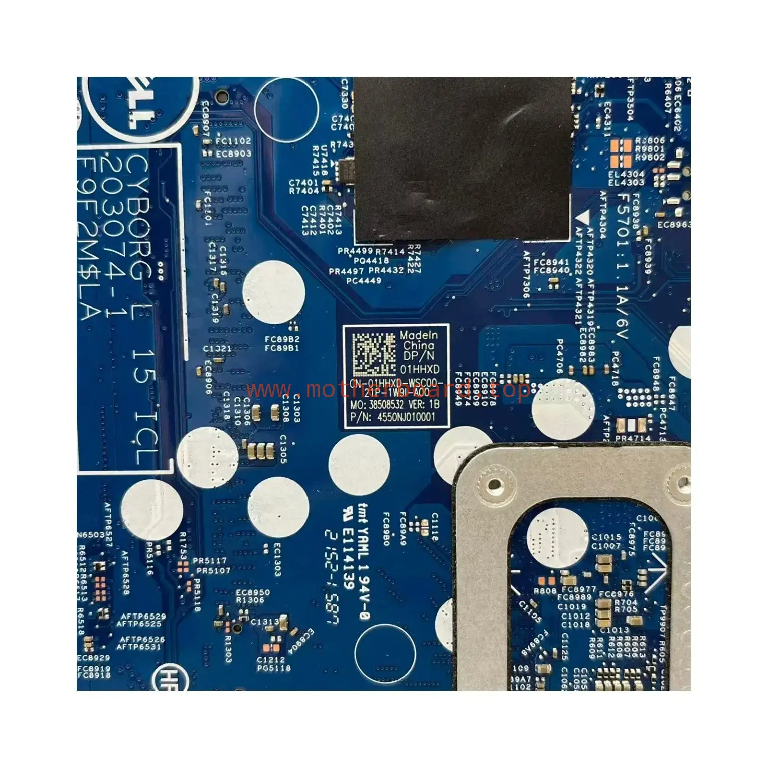 203074-1 for Dell Latitude 3520 Laptop motherboard with CPU i3-1005G1 CN-01HHXD 4