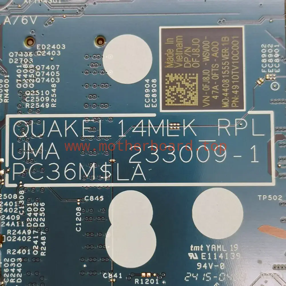 For Dell Latitude 3450 3550 i3-1315U Motherboard 233009-1 FJ8J0 0FJ8J0 4