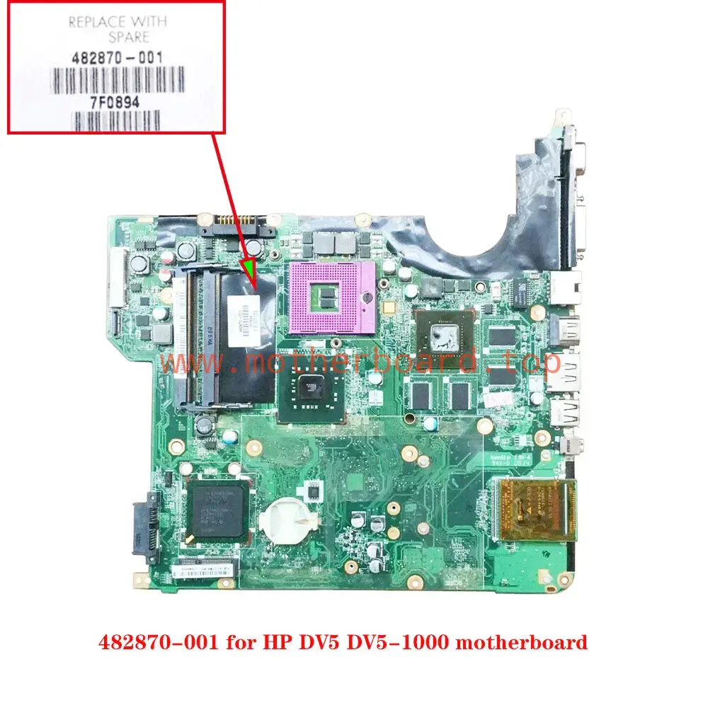 482870-001 For HP DV5 DV5-1000 DV5-1100 laptop Motherboard Intel tested good