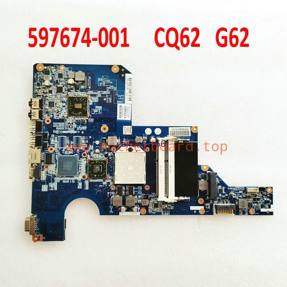 597674-001 Laptop Motherboard For HP G62 CQ62 CQ62-A10SD NOTEBOOK DDR3 100%