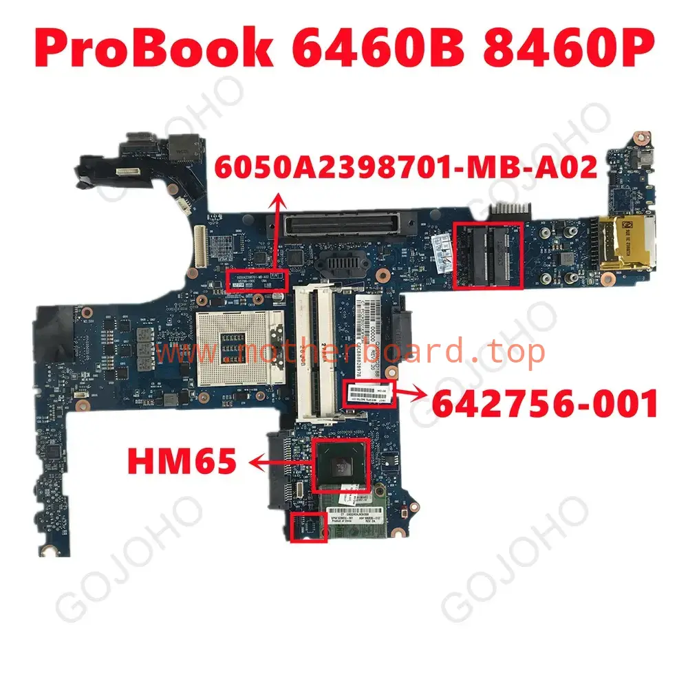 642756-001 642756-601 For HP ProBook 6460B 8460P motherboard 6050A2398701 HM67