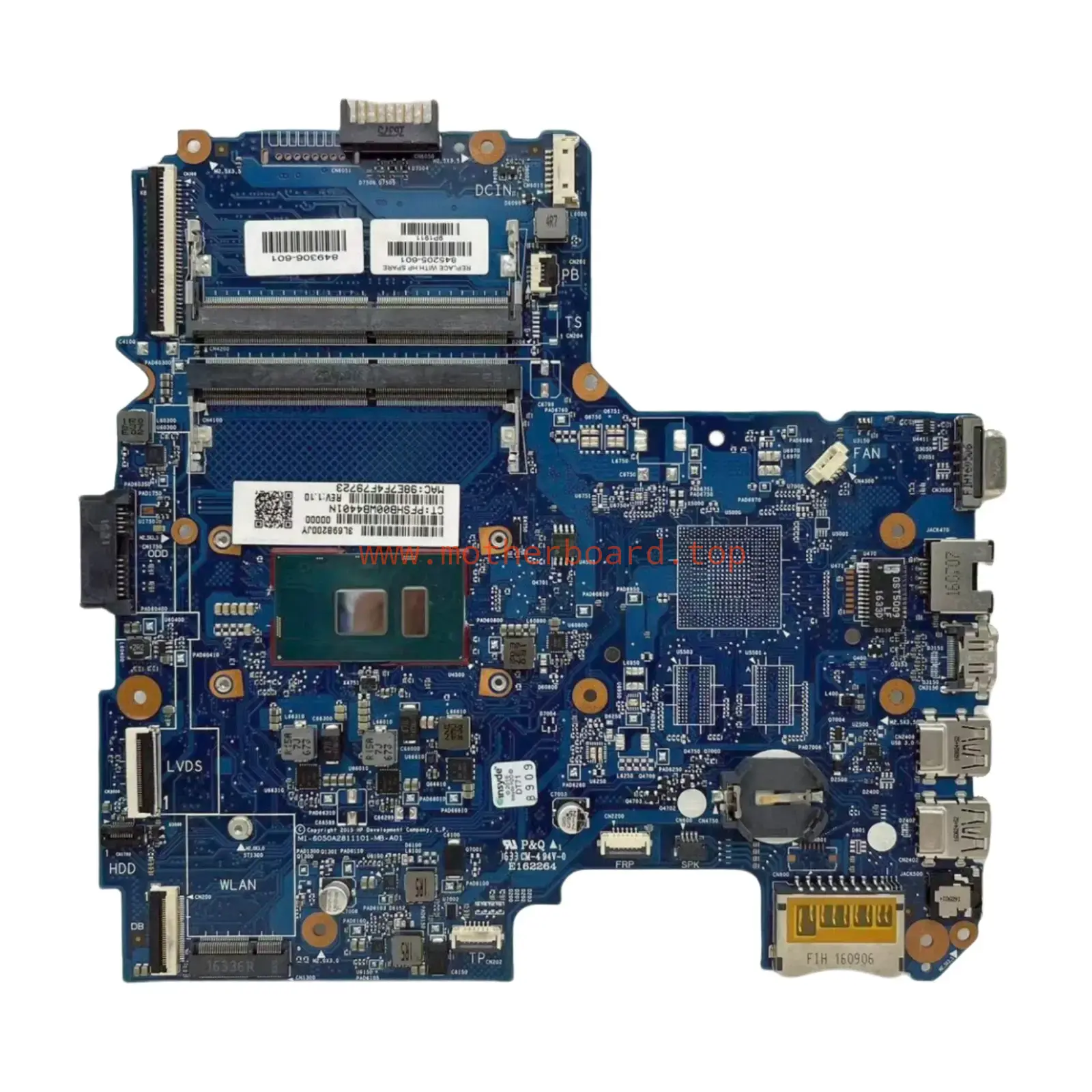 6050A2811101 For HP 348 340 G4 Laptop Motherboard 845205-601 With i5-6200U CPU