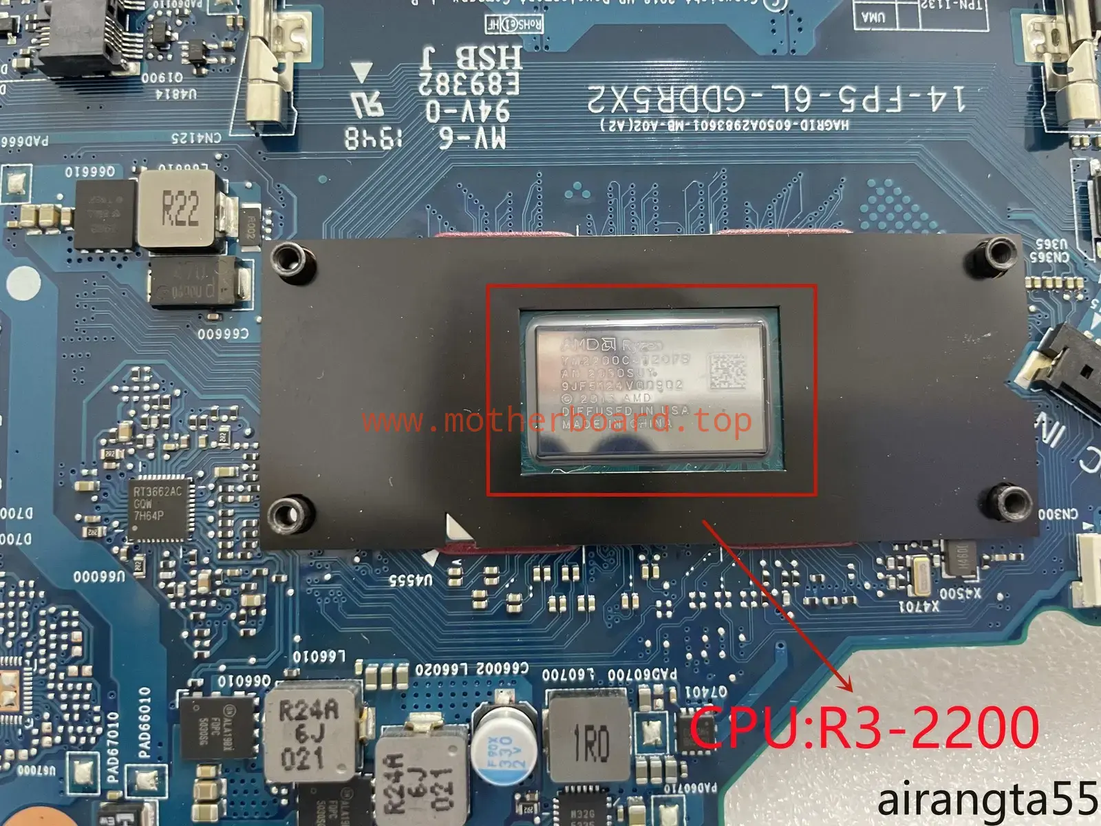 For HP 14T-CM 245 G7 14-CM Motherboard 6050A2983601-MB-A02 14-FP5-6L-GDDR5X2 R3 3