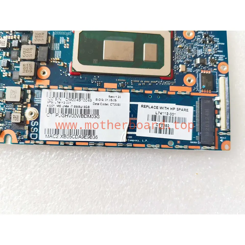 For HP HSN-I32C Dragonfly i7-8565U 8G Motherboard 6050A3074401 L74112-001 3