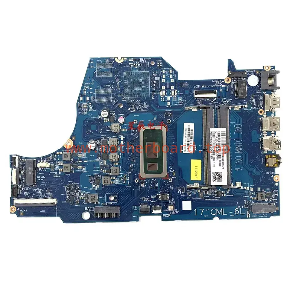 For HP 17-BY2053CL i5-10210U Laptop Motherboard 6050A3107701 L67088-601