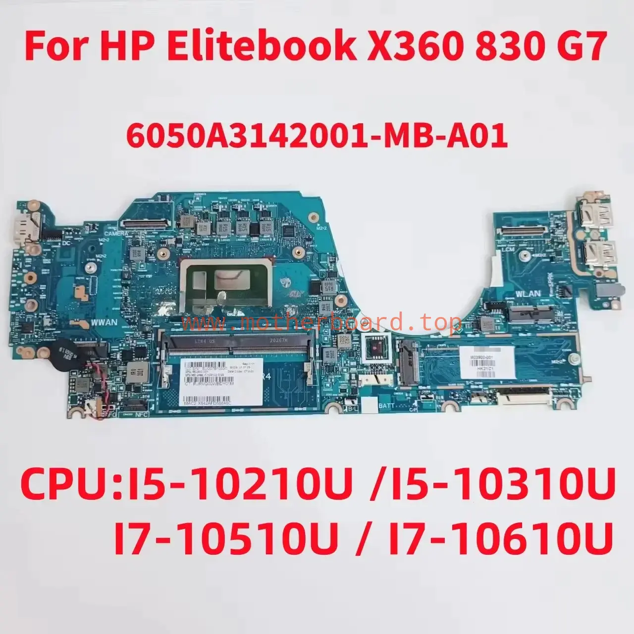 6050A3142001 For HP Elitebook X360 830G7 Laptop Motherboard I5-10210U M03893-601