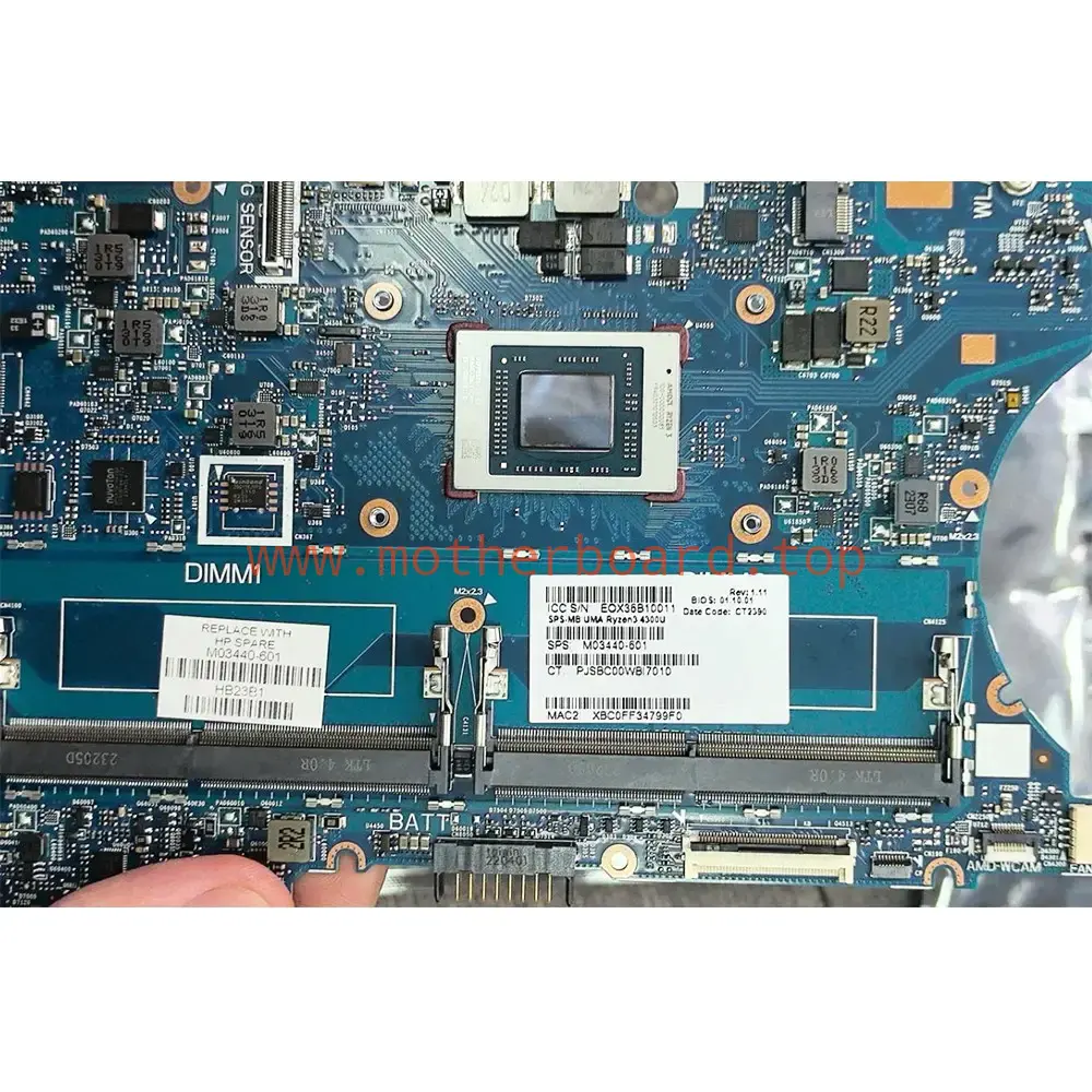 For HP ProBook X360 435 G7 R3-4300U Motherboard 6050A3154701 M03440-601 2