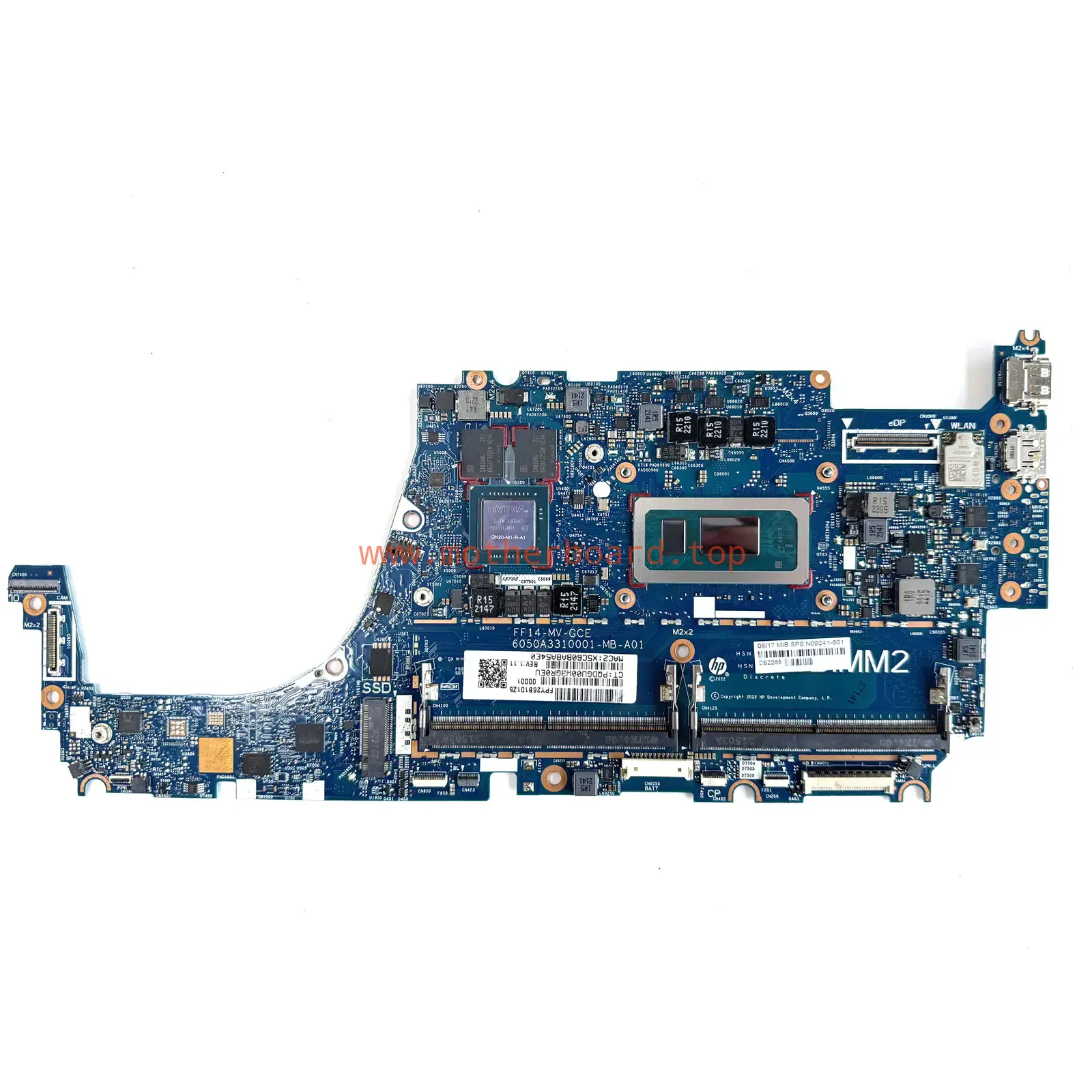 For HP Zbook Firefly 14 G9 i7-1255U Laptop Motherboard 6050A3310001 N09241-601