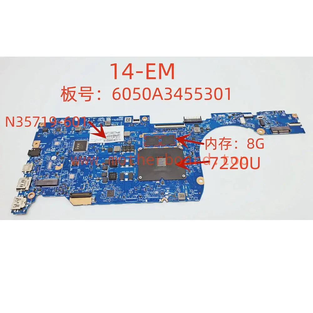 For HP 14-EM 245 G10 UMA ATH7220 8G Motherboard 6050A3455301 N35719-601 2