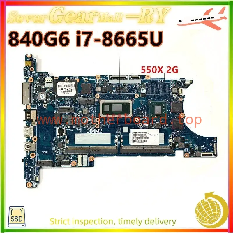 New L62756-001 for HP EliteBook 840 G6 850 G6 Motherboard I7-8665U 2G L62756-601