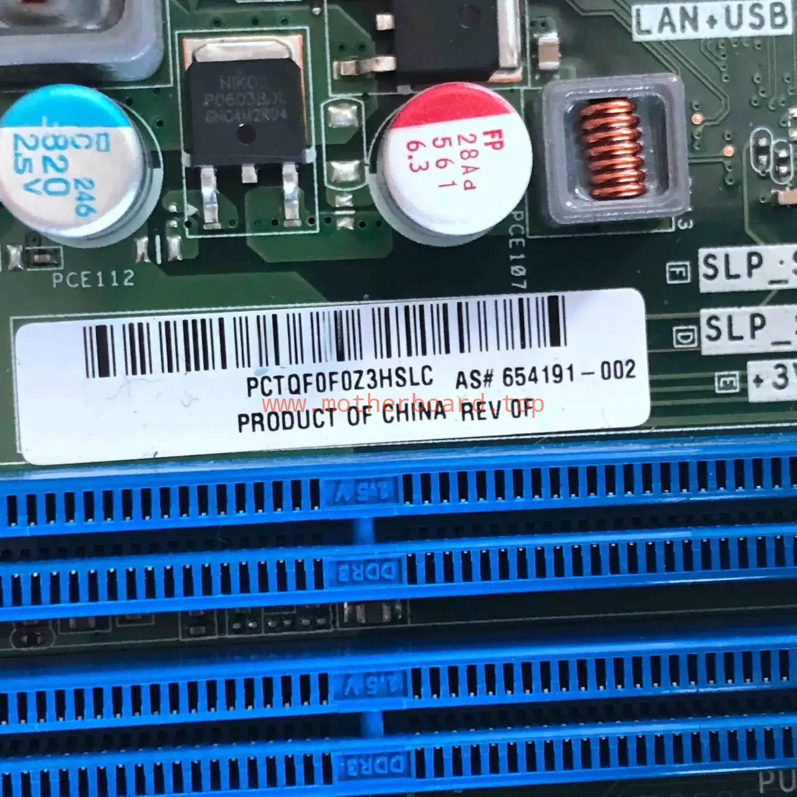 for HP Pittsbugh Intel Desktop Motherboard s201 IPIWB-PB 654191-001 69M10AWE0B04 4