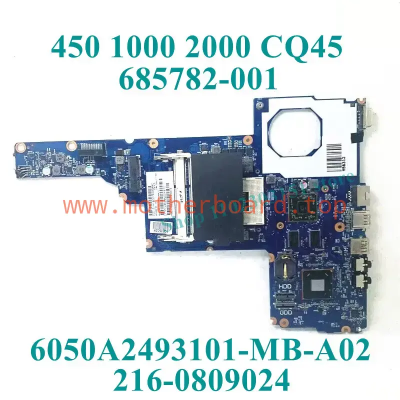 685782-001 For HP 450 1000 2000 CQ45 6050A2493101-MB-A02 Laptop Motherboard Test