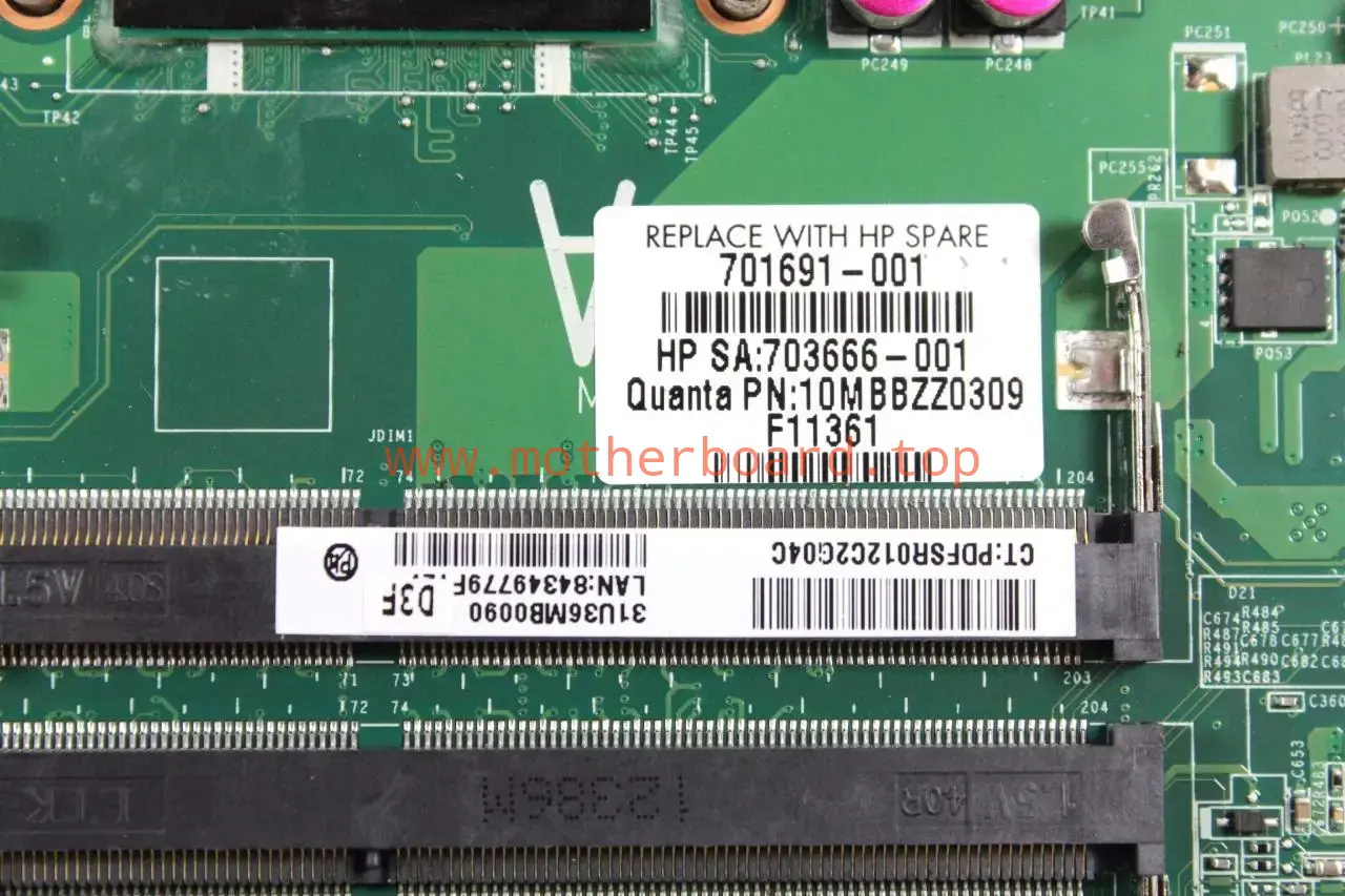 New Genuine OEM HP Pavilion Sleekbook 15 15T Series DDR3 MotherBoard 701691-001 4