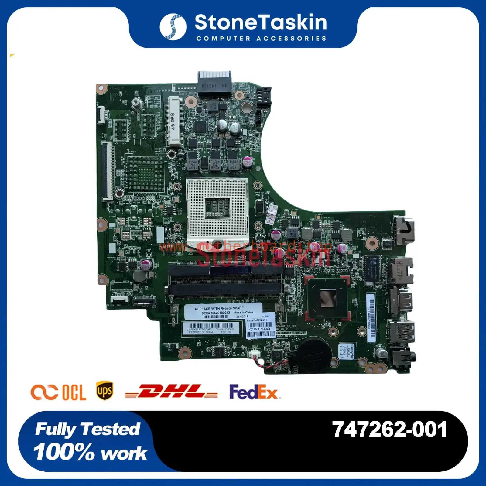 747262-001 for HP 14-D 240 246 G2 MB PGA989 UMA SLJ8E HM76 Mainboard DDR3 RAM