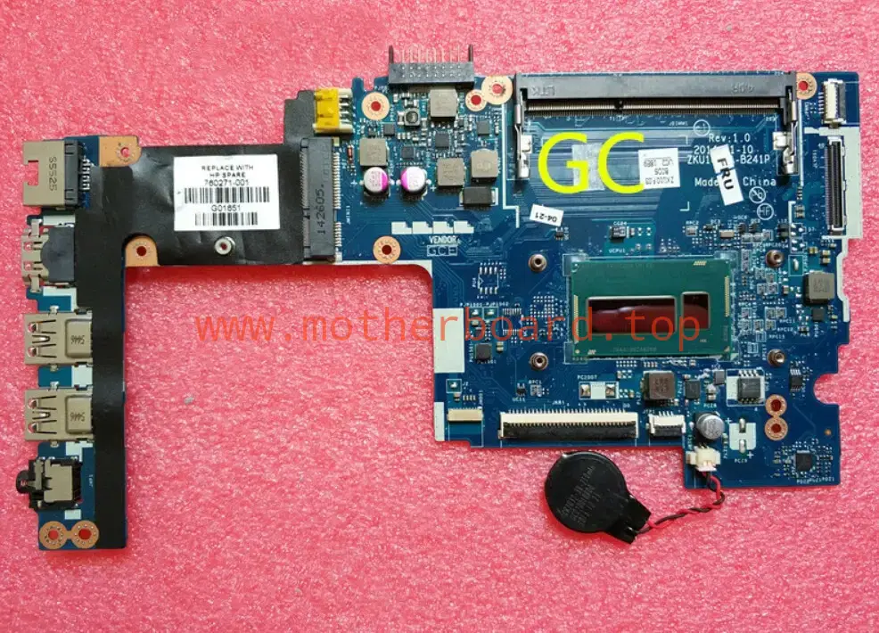 760271-001/501 For HP 210 G1 LA-B241P with I3-4010 CPU laptop motherboard