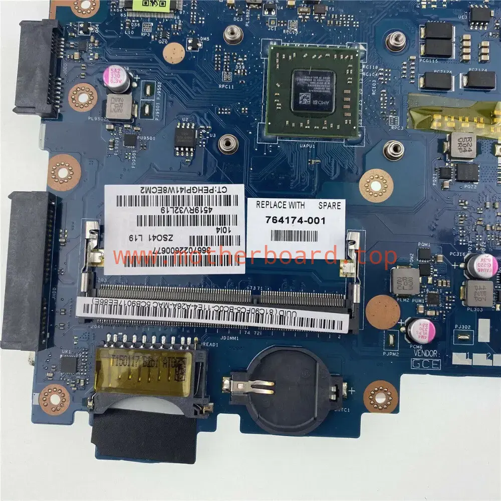 For HP 14-G Series 245 G3 764174-001/501/601 E1-6010U LA-A997P Laptop Mainboard 2