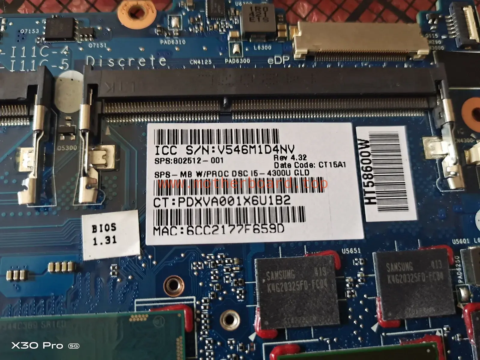 FOR HP 840 G1 Motherboard I5-4300U 802512-001 802512-601 Tested 2