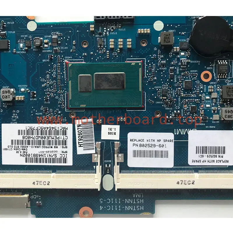 802529-601 6050A2560201 For HP Elitebook 840 G1 Motherboard I3 4030U Tested OK 2