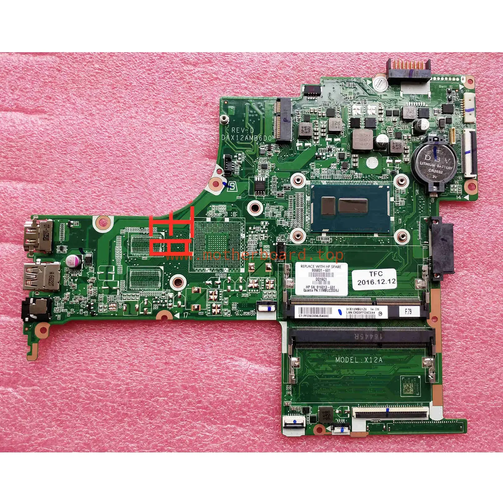For HP 14-AB I5-5200U Motherboard DAX12AMB6D0 806831-601/001 816013-601